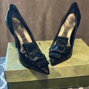 J.Renee Black Heels with Elegant Sparkle